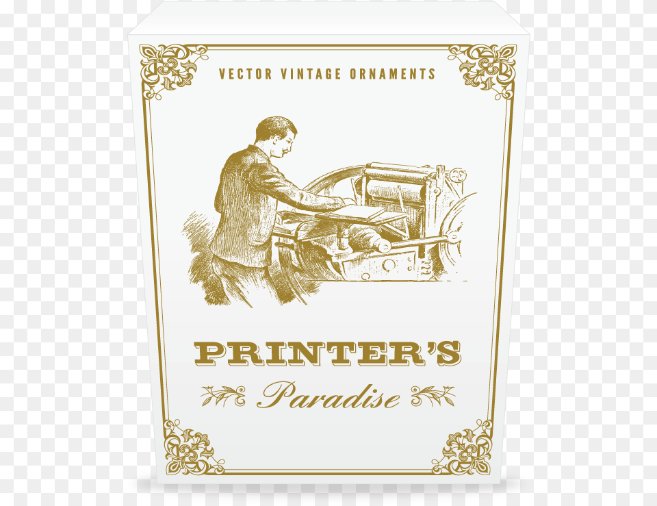 Ornaments Printer Vintage, Publication, Book, Adult, Person Free Png