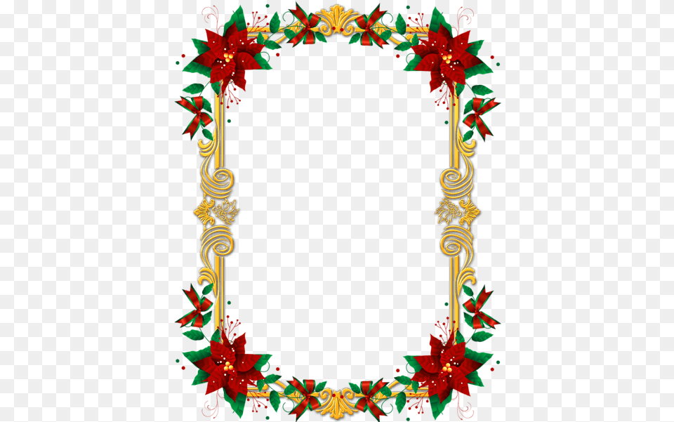 Ornate Christmas Frame Transparent Clipart Christmas Borders And Frames, Art, Floral Design, Graphics, Pattern Free Png Download