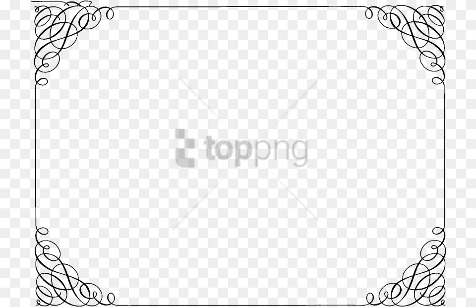 Ornate Curly Border Image With Transparent Fancy Border For Certificate, Lighting Png