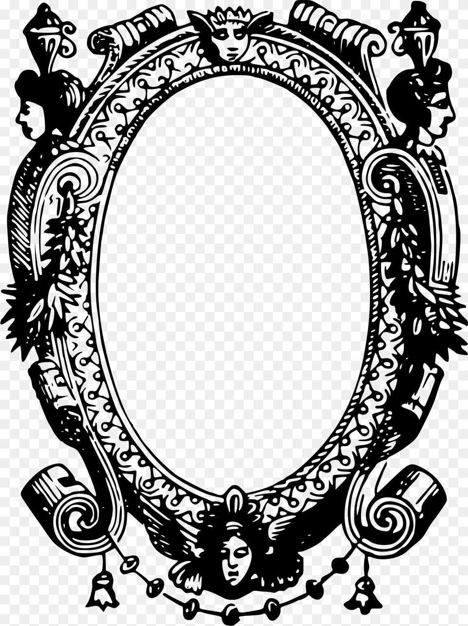 Ornate Frame Icons, Gray Png Image
