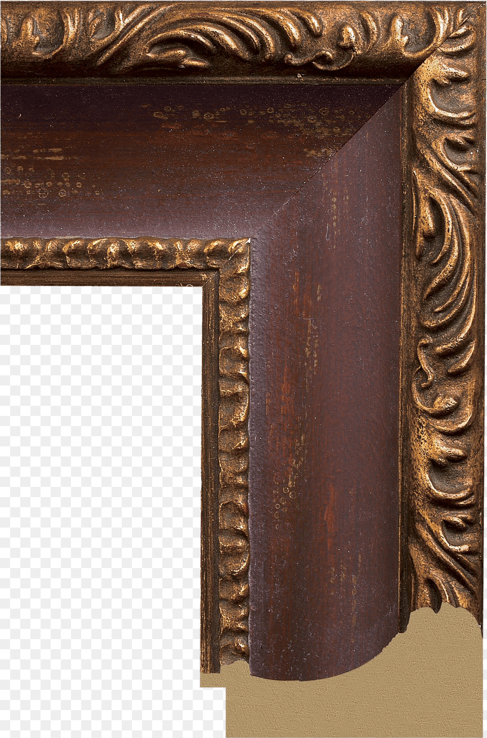 Ornate Frame Picture Frame, Bronze, Wood, Archaeology Free Png Download