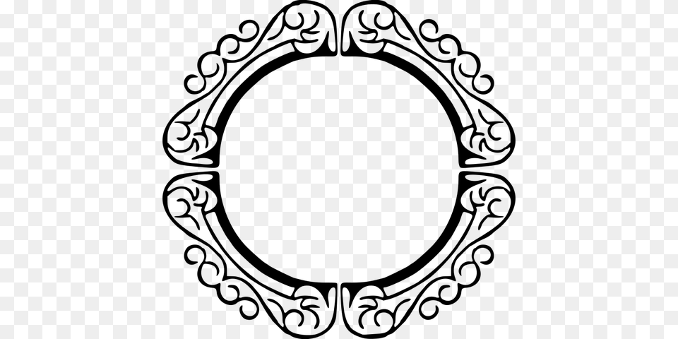 Ornate Frame Vector, Gray Png Image