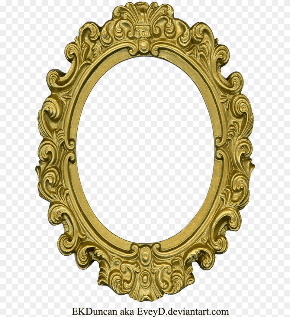 Ornate Gold Frame, Oval, Photography Png Image