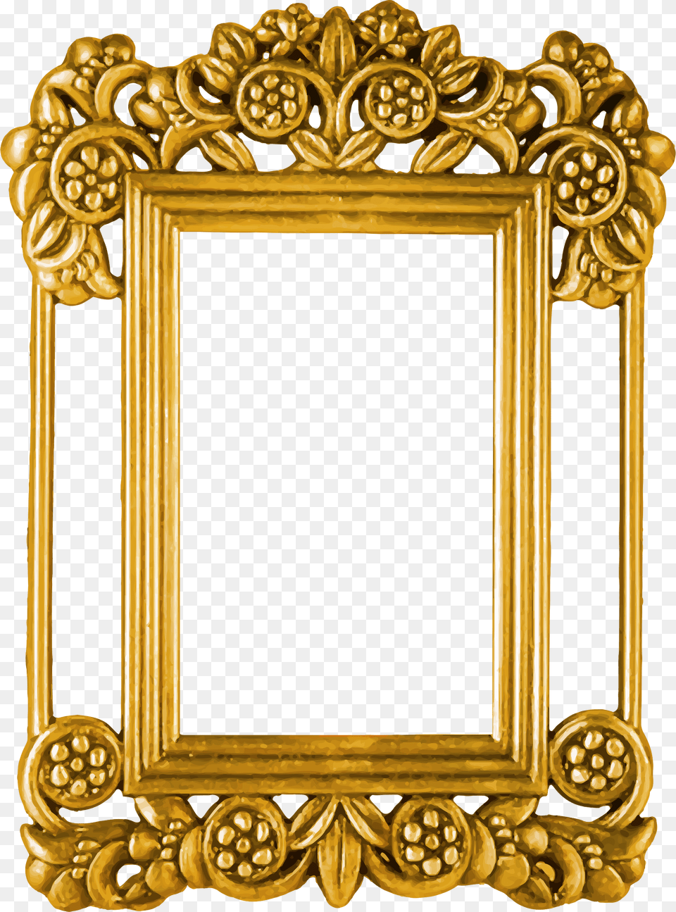 Ornate Gold Frame Clipart, Bronze, Photography Png