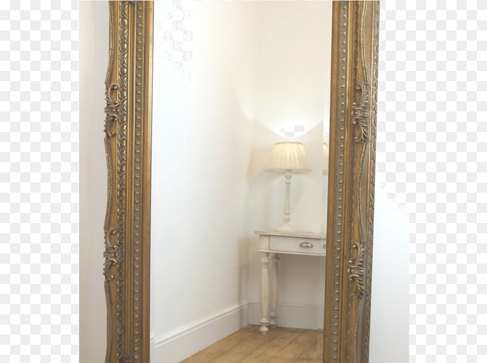 Ornate Gold Full Length Mirror 72quot X 36quot Chelsea William Tray, Indoors, Interior Design, Lamp, Floor Free Transparent Png