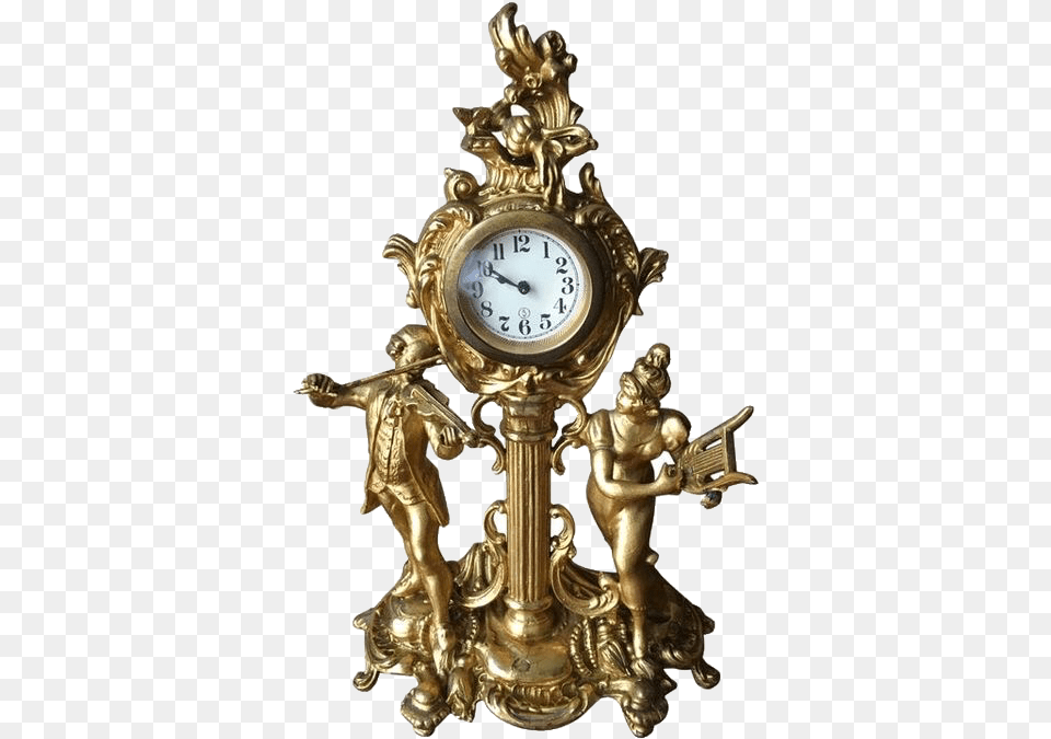 Ornate Golden Clock In 2020 Solid, Bronze, Analog Clock, Cross, Symbol Free Png