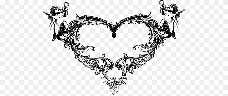 Ornate Heart Vector, Cross, Symbol, Animal, Insect Free Png Download