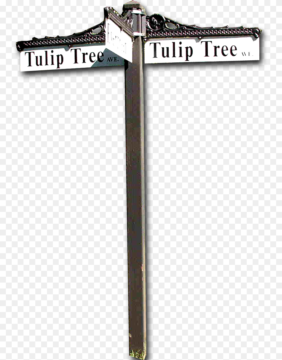 Ornate Sign Brackets Amp Post Hand Tool, Symbol, Cross, Road Sign, Utility Pole Png Image