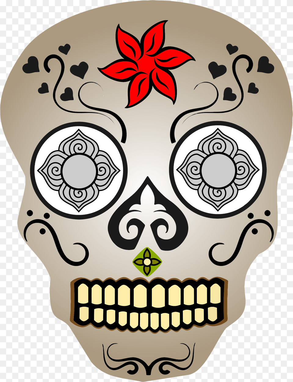 Ornate Skull 2 Clip Arts Easy Sugar Skull, Art, Graphics, Floral Design, Pattern Free Png