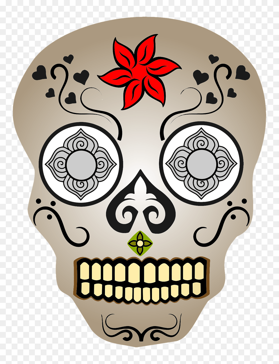 Ornate Skull, Art, Graphics, Head, Person Free Png Download
