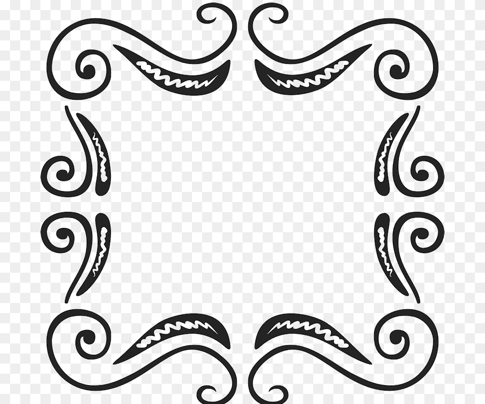 Ornate Square Shape, Pattern, Stencil, Art, Floral Design Free Png Download