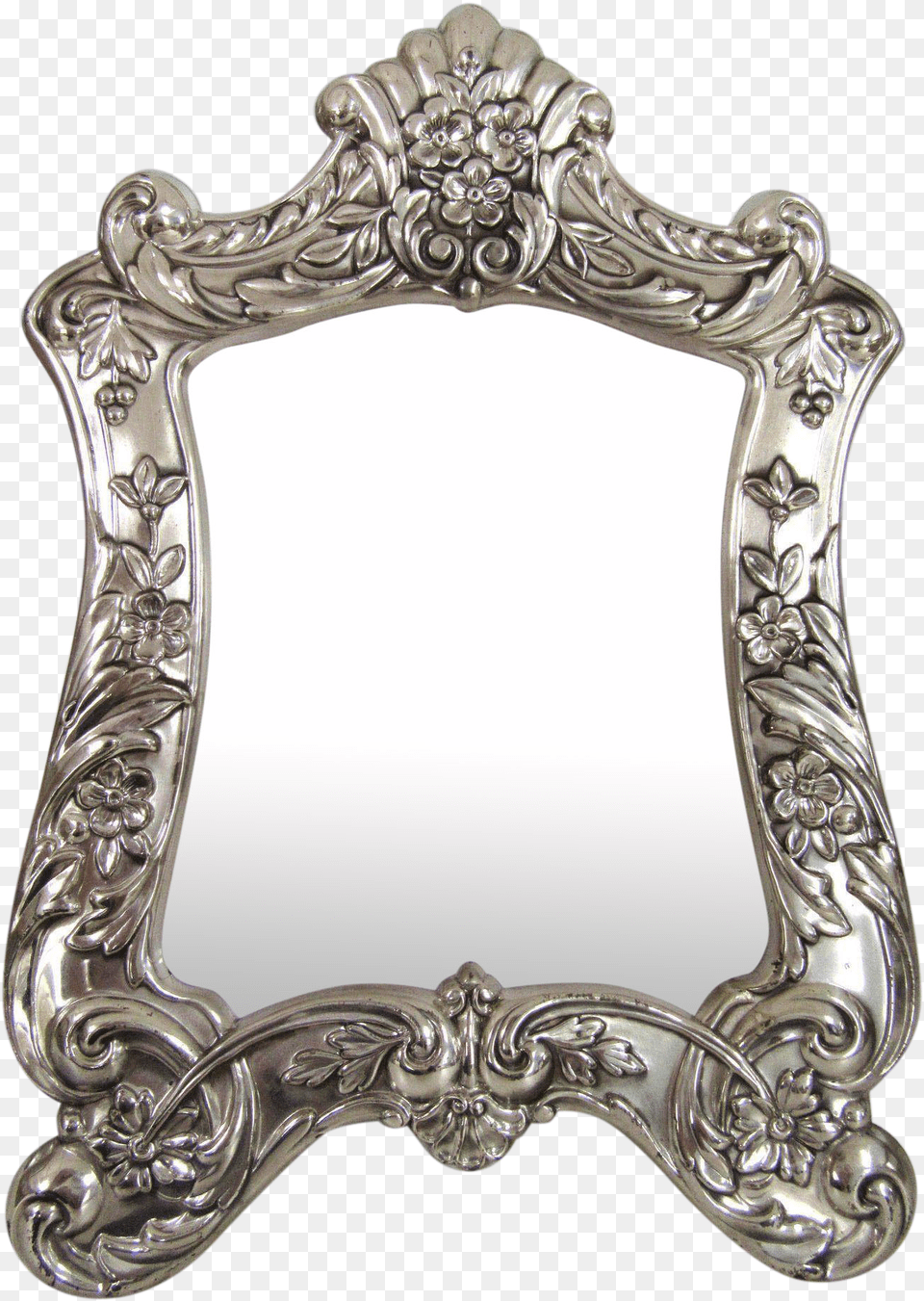 Ornate Vintage 639 Sterling Silver Easel Back Picture, Mirror Free Transparent Png