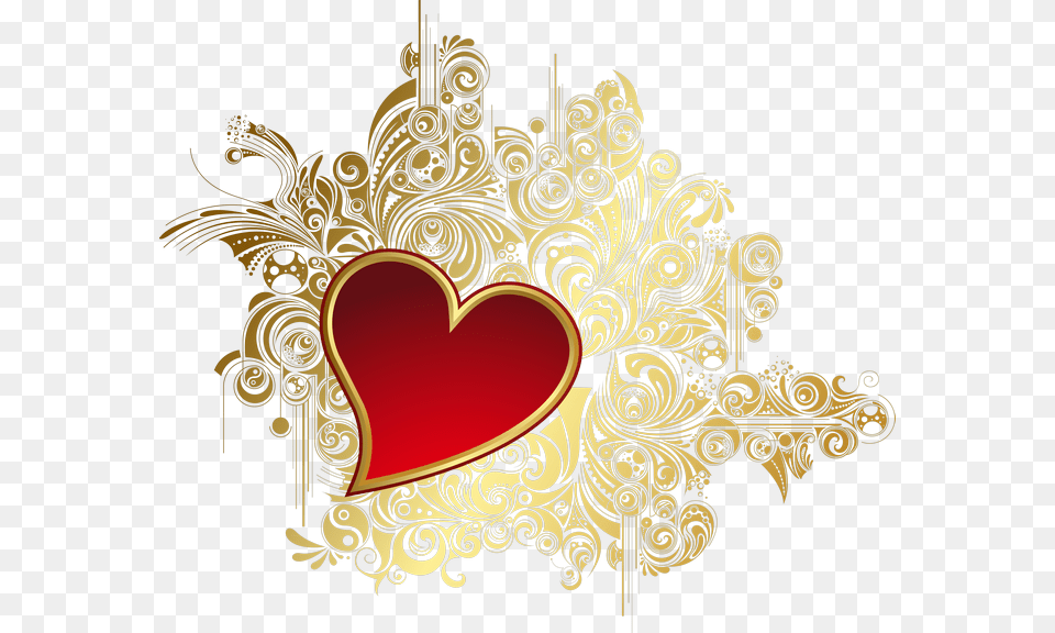 Ornement Heart, Symbol, Pattern, Art, Graphics Png Image