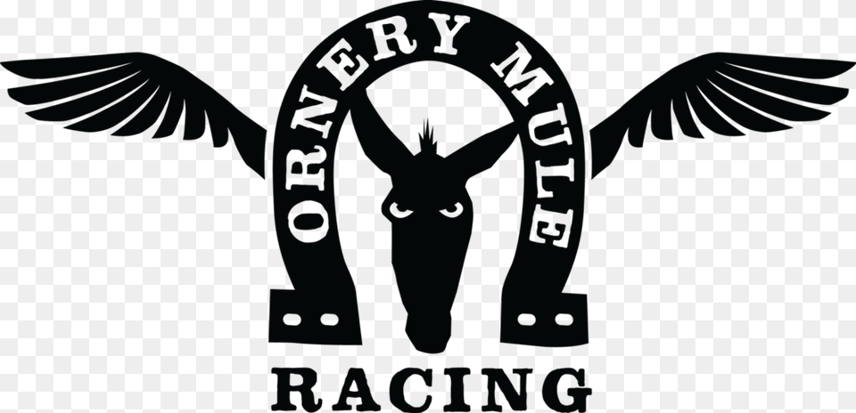 Ornery Mule Racing Black, Emblem, Symbol, Logo Free Transparent Png