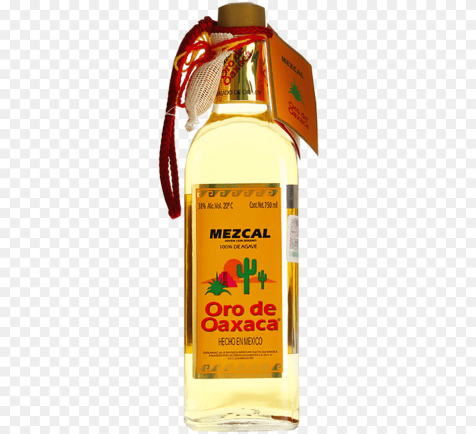 Oro De Oaxaca Mezcal With Agave Worm Mezcal Oro De Oaxaca, Alcohol, Beverage, Liquor, Beer Free Transparent Png