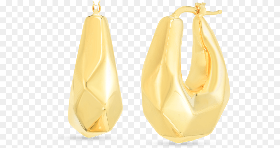 Oro Faceted Tear Drop Earrings 18k Yellow Gold Vertical, Accessories, Earring, Jewelry, Bag Free Png Download