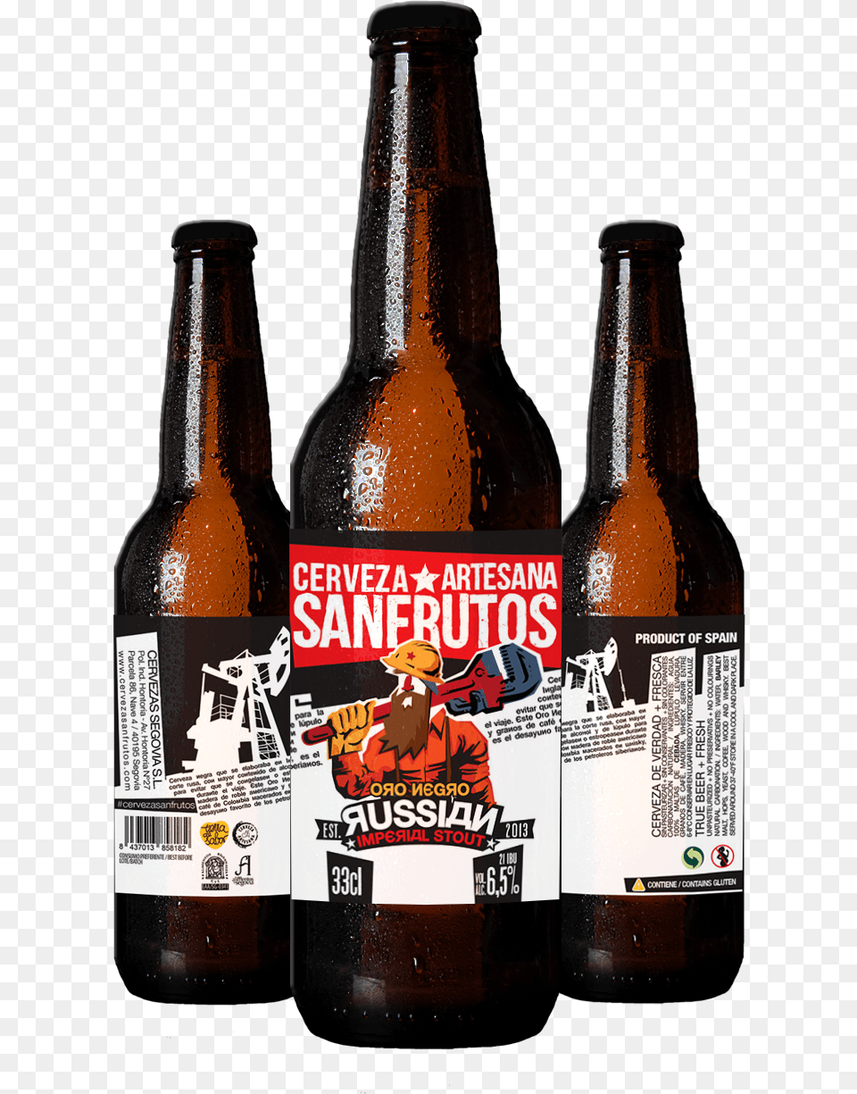 Oro Negro Cerveza Artesanal San Frutos, Alcohol, Beer, Beer Bottle, Beverage Free Transparent Png