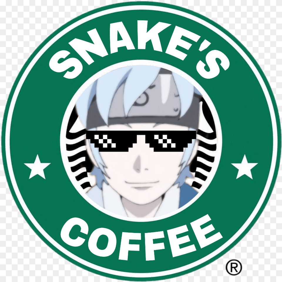 Orochimaru Starbucks Logo, Person, Face, Head, Badge Free Transparent Png