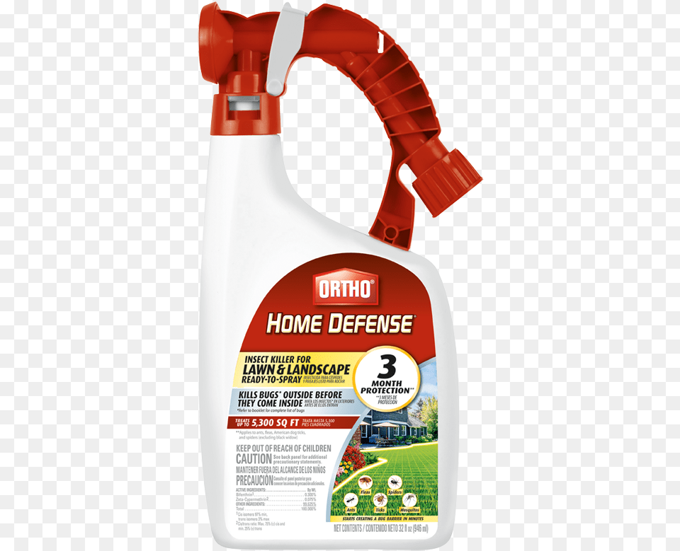 Ortho Home Defense Insect Killer For Lawn Amp Landscape Ortho Bug B Gon Spray, Bottle, Cosmetics, Sunscreen, Tin Free Png Download