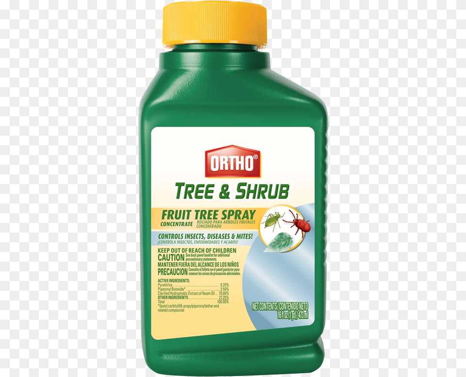 Ortho Tree And Shrub Fruit Spray Fruit And Tree Spray, Bottle, Shaker Png