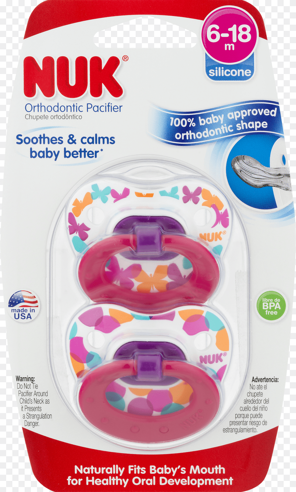 Orthodontic Pacifier Nuk 6 Free Png Download