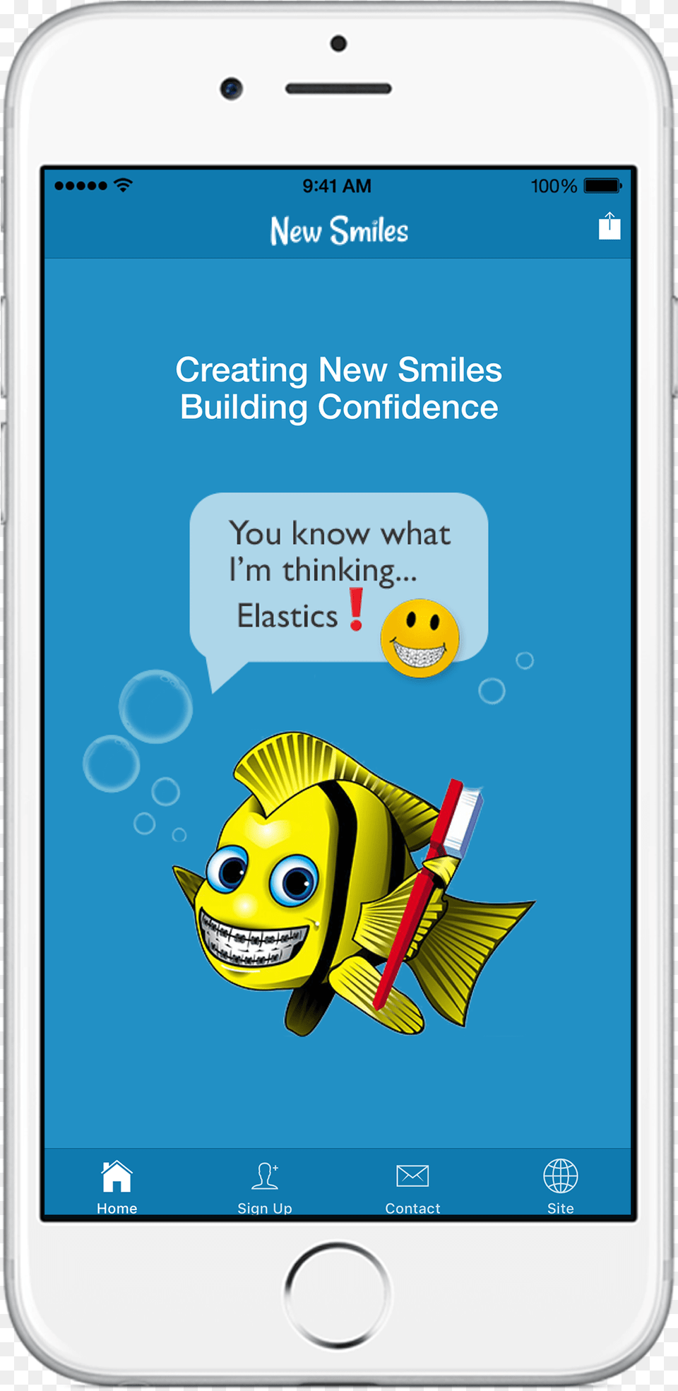 Orthodontist Dr Deborah New Compliance App Fish With Braces, Electronics, Mobile Phone, Phone Png Image