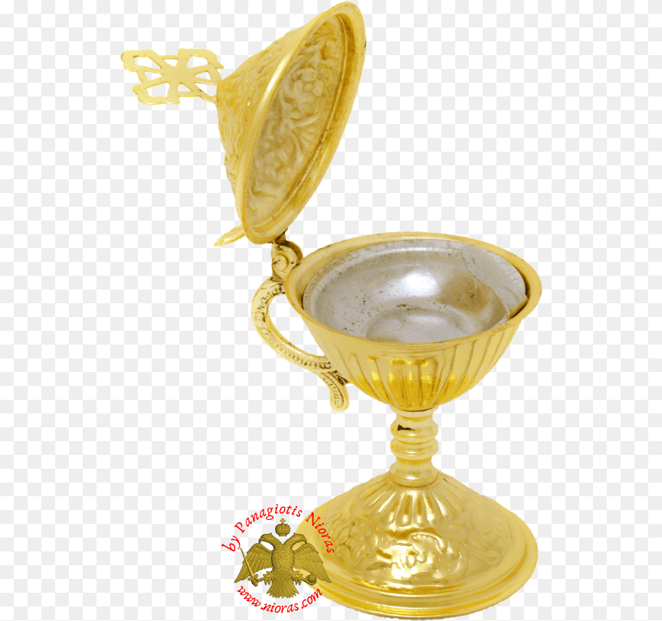 Orthodox Engraved Design B Incense Burner Gold Plated 13cm Serveware, Glass, Art, Porcelain, Pottery Free Png