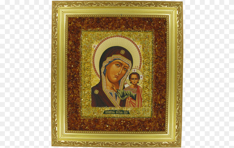 Orthodox Icon Kazan Mother Of God Picture Frame, Art, Painting, Woman, Adult Free Transparent Png