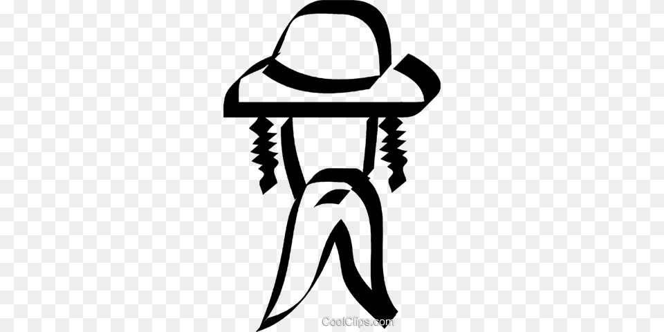 Orthodox Judaism Royalty Vector Clip Art Illustration, Clothing, Hat, Sun Hat, Cowboy Hat Free Png Download