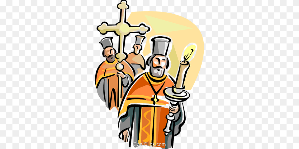 Orthodox Procession Royalty Free Vector Clip Art Illustration, Cross, People, Person, Symbol Png Image