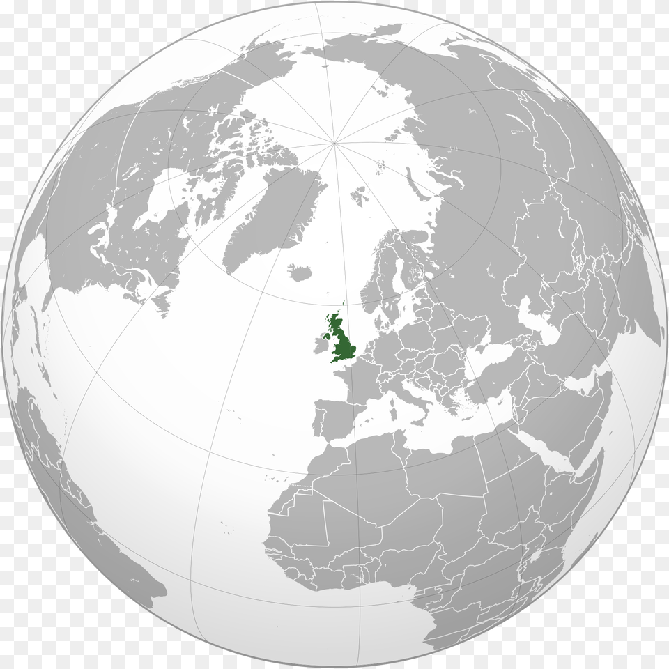 Orthographic Projection Of The United Kingdom Garmin Gdl 52 Sirius Xmads B Gps Receiver, Astronomy, Outer Space, Planet, Globe Png Image