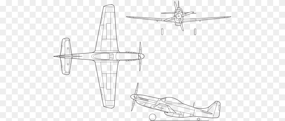 Orthographically Projected Diagram Of The P 51d Mustang P 51d Mustang Blueprints, Cad Diagram, Appliance, Ceiling Fan, Device Png Image