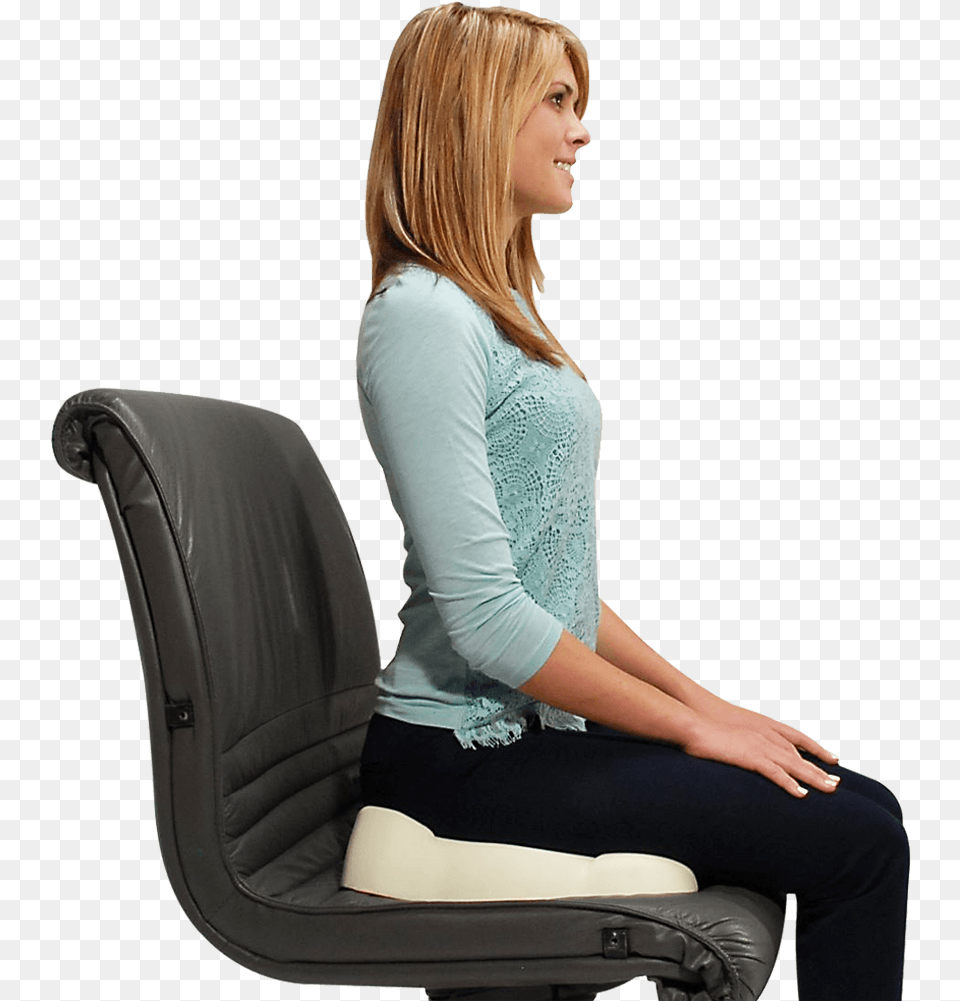 Orthopedic Pillow For Seat, Furniture, Sitting, Person, Adult Free Png