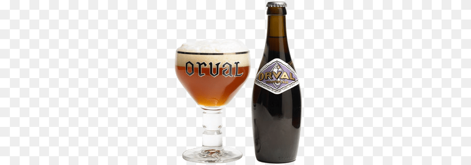 Orval Glass Bottle, Alcohol, Beer, Beverage, Lager Free Transparent Png