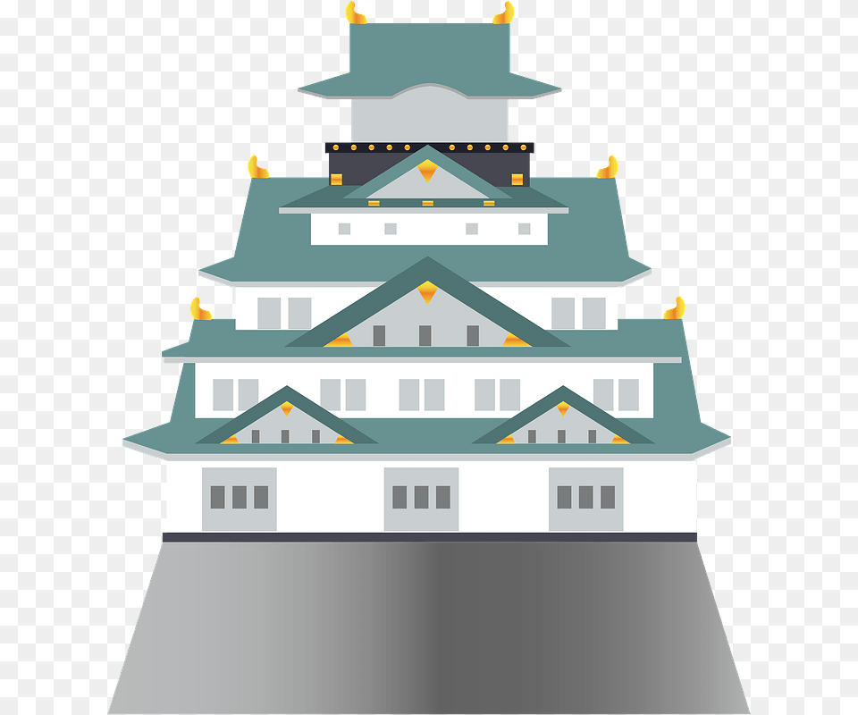 Osaka Castle Clipart, Transportation, Vehicle, Yacht, City Free Png Download