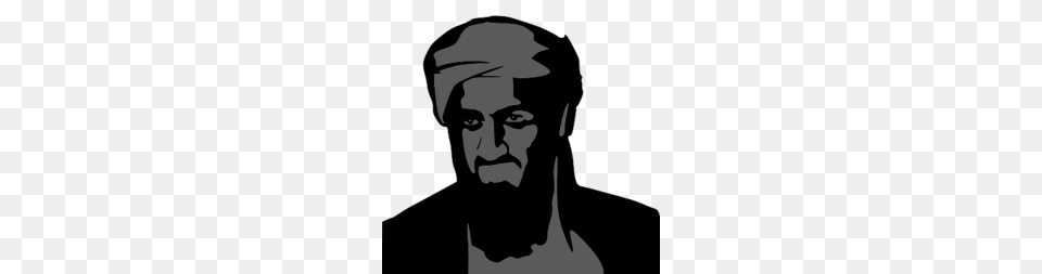 Osama Bin Laden, Stencil, Adult, Male, Man Free Png