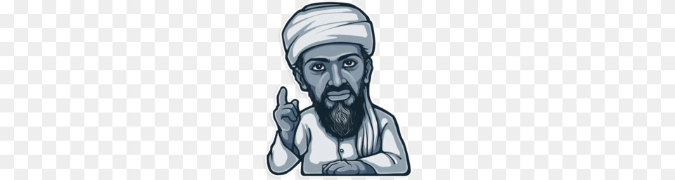 Osama Bin Laden, Art, Adult, Drawing, Male Free Transparent Png