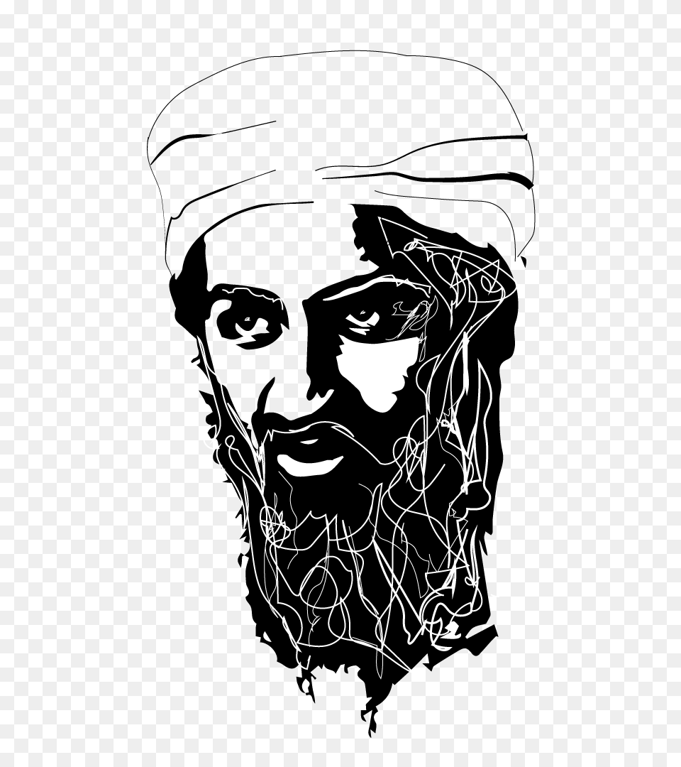 Osama Bin Laden, Stencil, Person, Man, Male Png Image