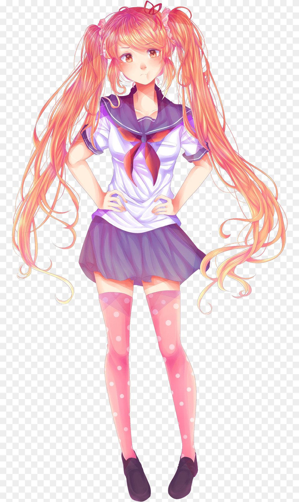 Osana Najimi Fanart From Yandere Sim Plain White Osana Najimi, Book, Publication, Comics, Person Png Image