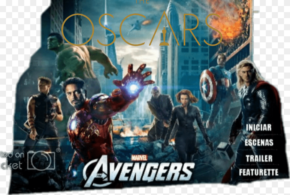 Oscar Argentina Peliculas Avengersinfinitywar Endgame Avengers 2012, Advertisement, Poster, Adult, Person Png