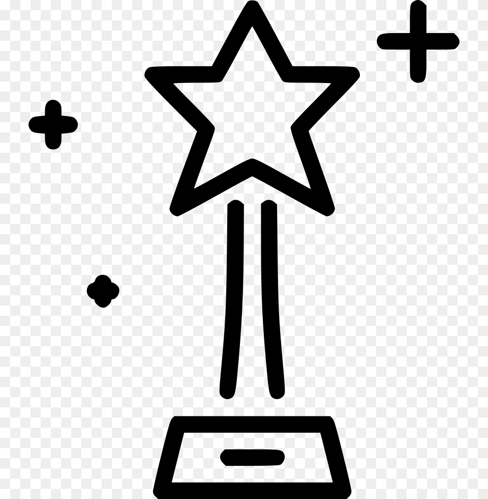 Oscar Star Icon Onlinewebfonts Vector Mario Bros Icon, Symbol, Star Symbol, Cross Free Png Download
