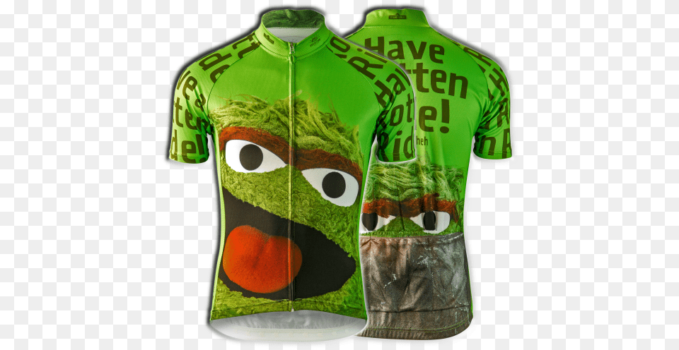 Oscar The Grouch Cycling Jersey Oscar The Grouch, Clothing, Shirt, T-shirt Png Image