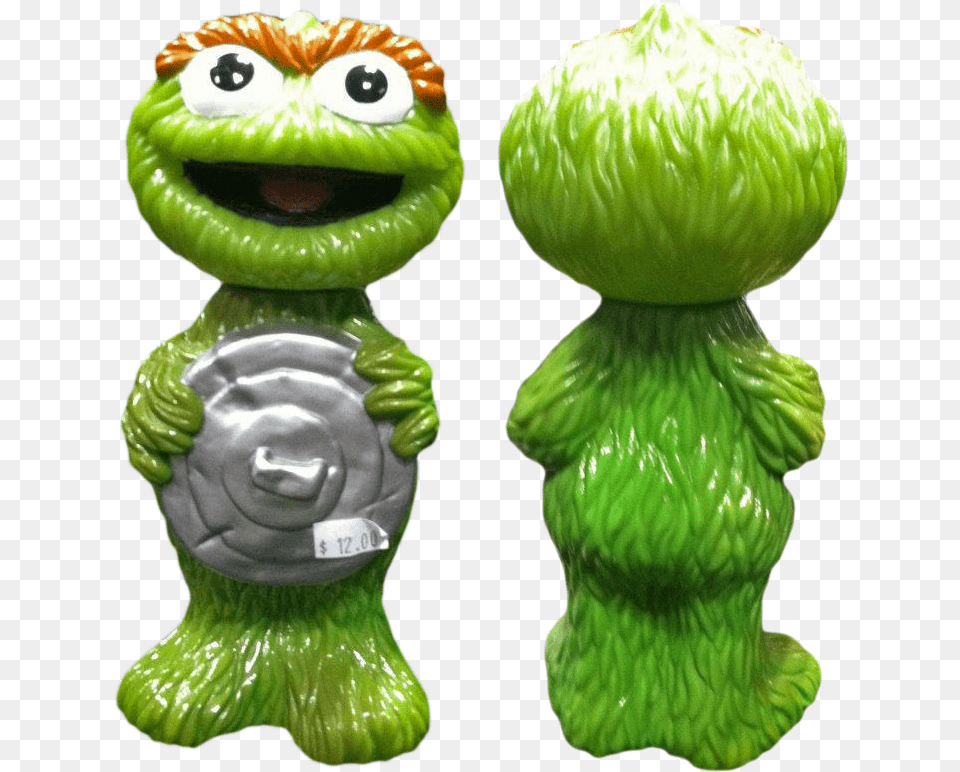 Oscar The Grouch For Toy Fair 2011 Toy, Figurine, Green, Plant Png Image