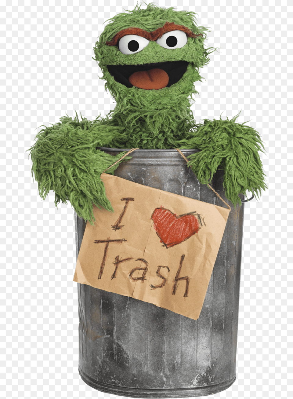 Oscar The Grouch I Love Trash Oscar The Grouch I Love Trash, Jar, Person Png Image