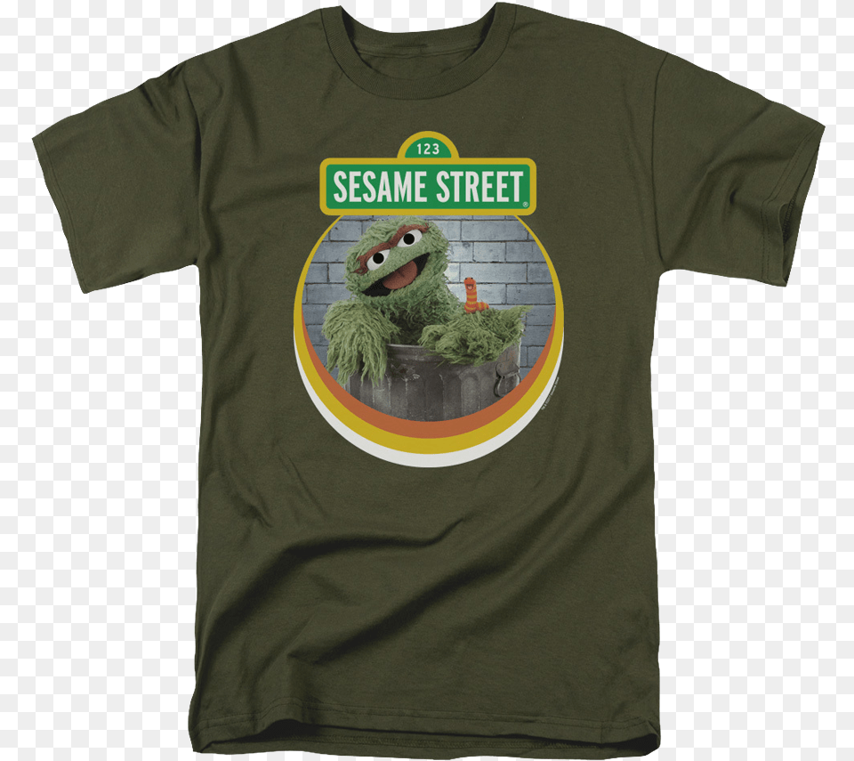 Oscar The Grouch Loves October 15th Sesame Street, Clothing, T-shirt, Person, Shirt Png Image