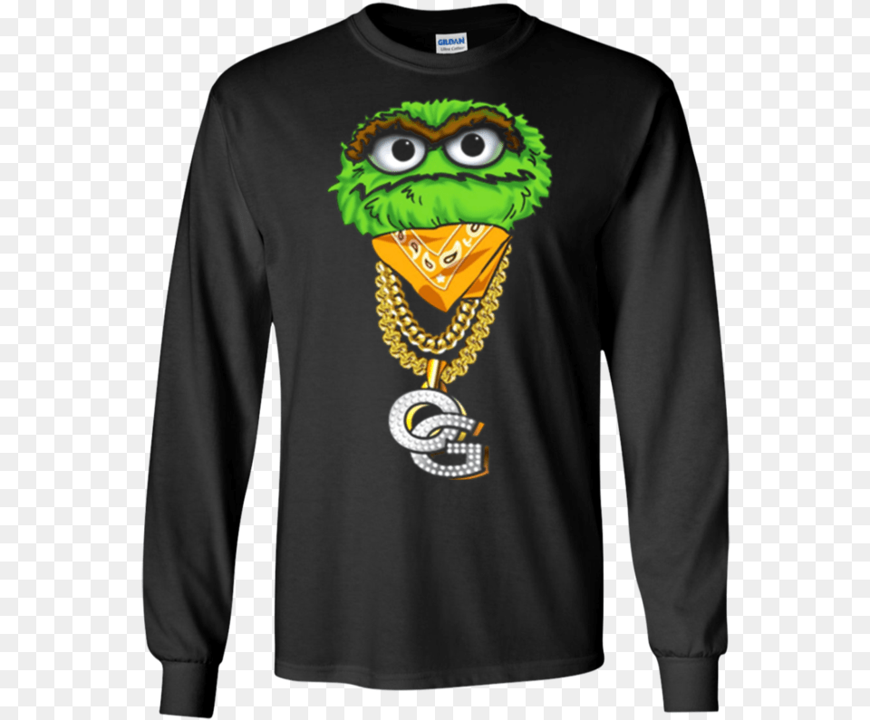 Oscar The Grouch Shirt, T-shirt, Sleeve, Long Sleeve, Clothing Free Transparent Png