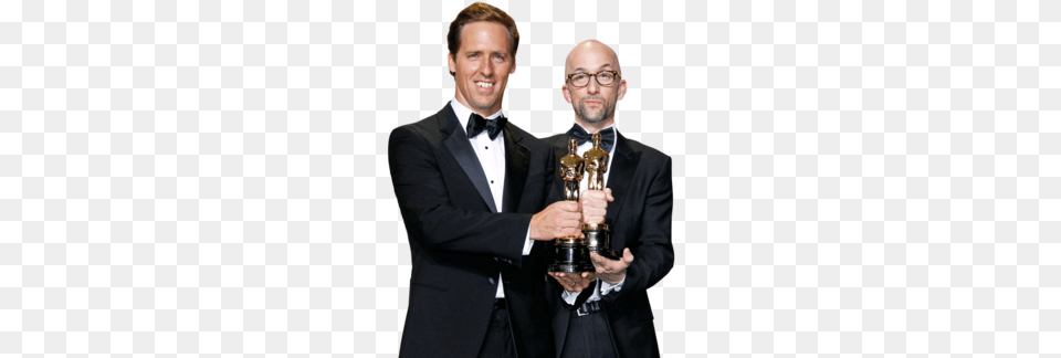 Oscar Winners Jim Rash And Nat Faxon On Angelina39s Jim Rash Oscar, Clothing, Suit, Formal Wear, Person Free Png