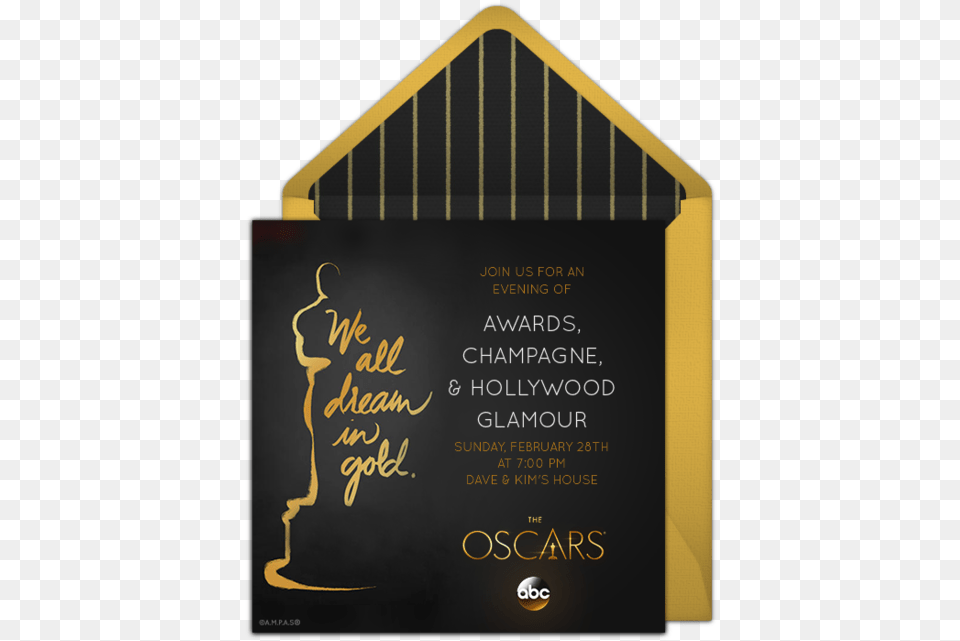Oscars Invitation, Advertisement, Poster, Blackboard Png Image