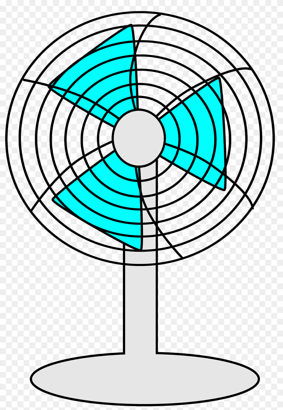 Oscillating Fan With Blue Blades Clipart, Appliance, Device, Electrical Device, Electric Fan Free Png