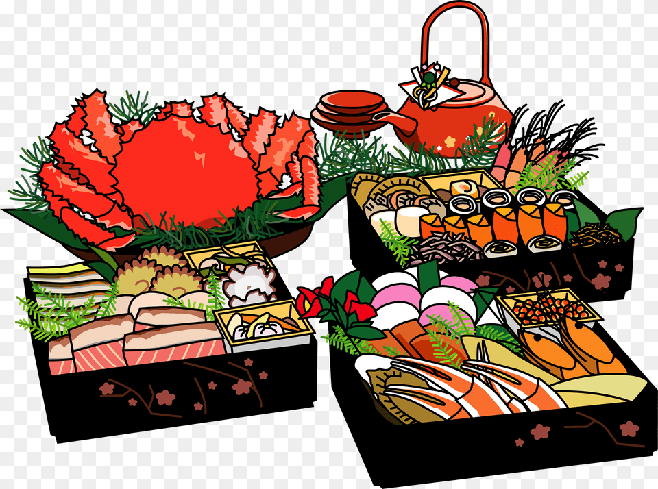 Osechi Food Clipart, Lunch, Meal, Dynamite, Weapon Png
